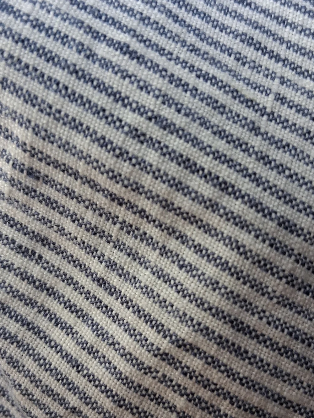 Quince 100% European Linen Pants Blue Pinstripe XL